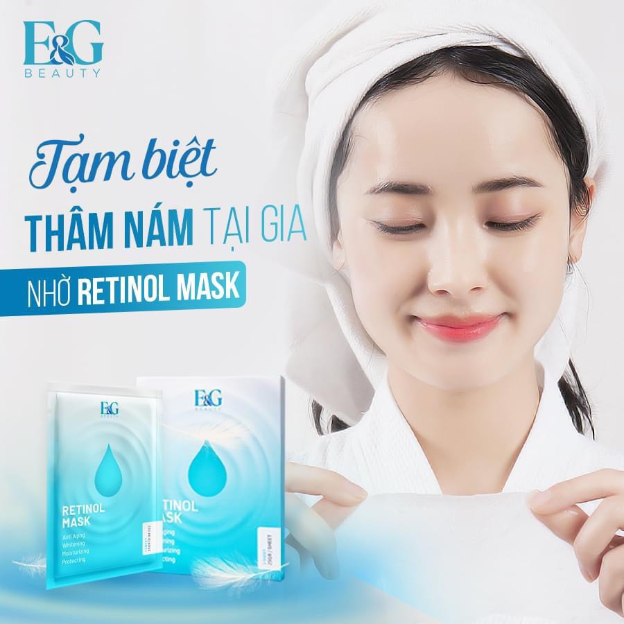 Mặt Nạ Tái Tạo Da Chuyên Sâu E&G Beauty Retinol Mask Hàn Quốc combo 3 hộp