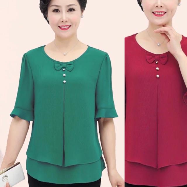 áo voan trung niên cao cấp size s -6xl LL19