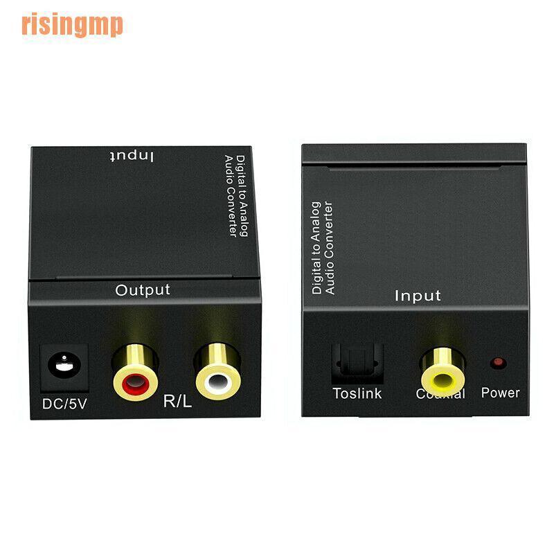 Bộ chuyển đổi âm thanh trục quang học kỹ thuật số sang Analog RCA L / R kèm dây cáp