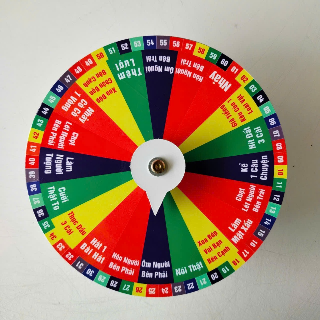 Vòng quay Lucky ( Ăn nhậu Viền Số - 20 ô - Đường kính 25cm x cao 6cm)