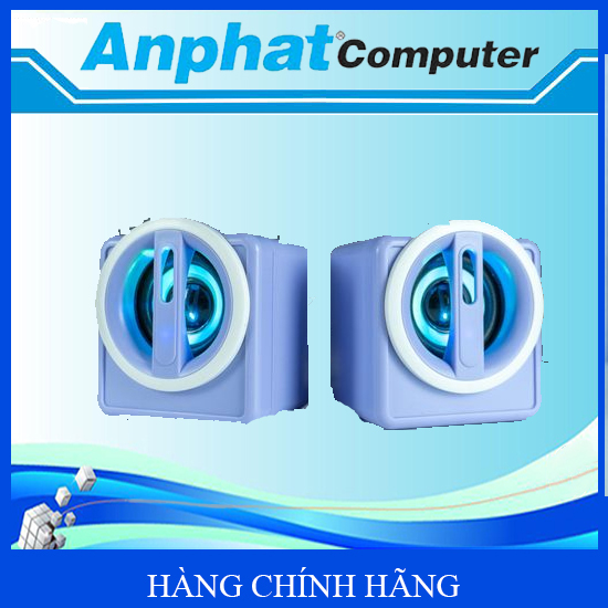 Loa Máy Tính Mini K1 có dây + Led (Xanh/Đen/Trắng/Hồng/Tím) – Hàng Chính Hãng