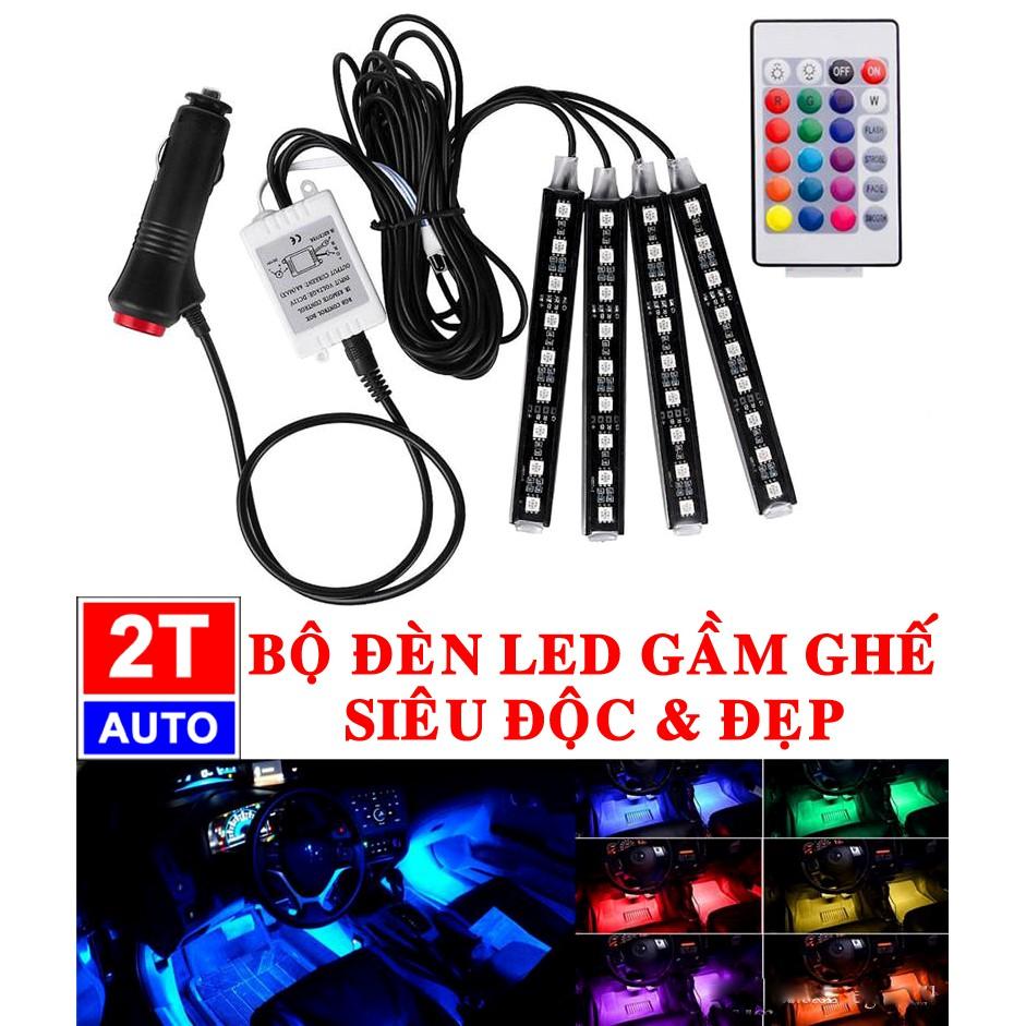 BỘ LED GẦM GHẾ XE HƠI ĐỔI MÀU NHIỀU CHẾ ĐỘ SIÊU SANG TRỌNG VÀ ĐẸP MẮT:  SKU:608