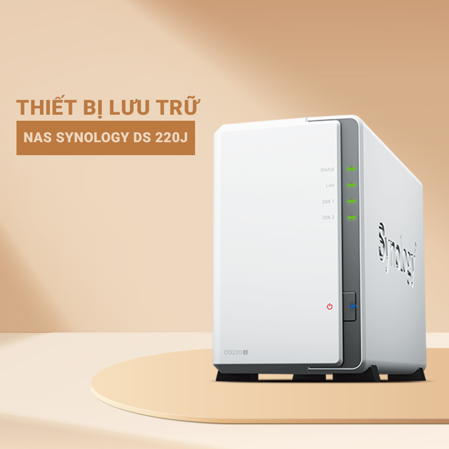 Thiết Bị Lưu Trữ Nas Synology DS 220J Hàng Chính Hãng