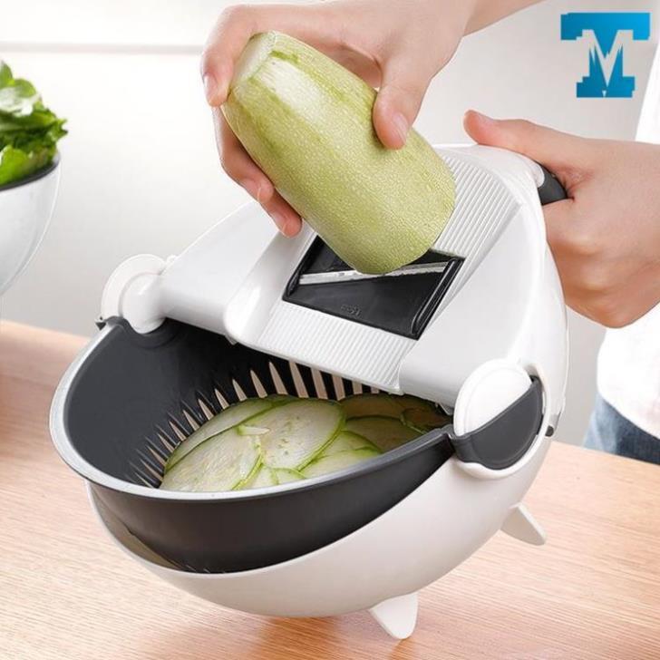 Bộ Nạo Rau Củ Đa Năng Kèm Rổ Đựng và Chậu 9 in 1, Bộ Nạo Rau Củ Đa Năng Tiện Lợi Kiểu Dáng Sang Trọng
