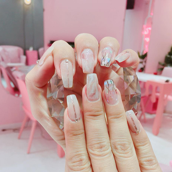 Combo Cắt Da Tay, Đắp Bột Tự Nhiên, Sơn Gel, Vẽ Móng Sáng Tạo/ Đính Hột Tại Vietgangz Nails