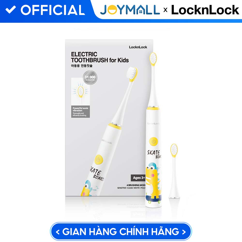 Bàn chải đánh răng điện cho bé LocknLock ENR226WHT-5V, 1.5W - Màu trắng