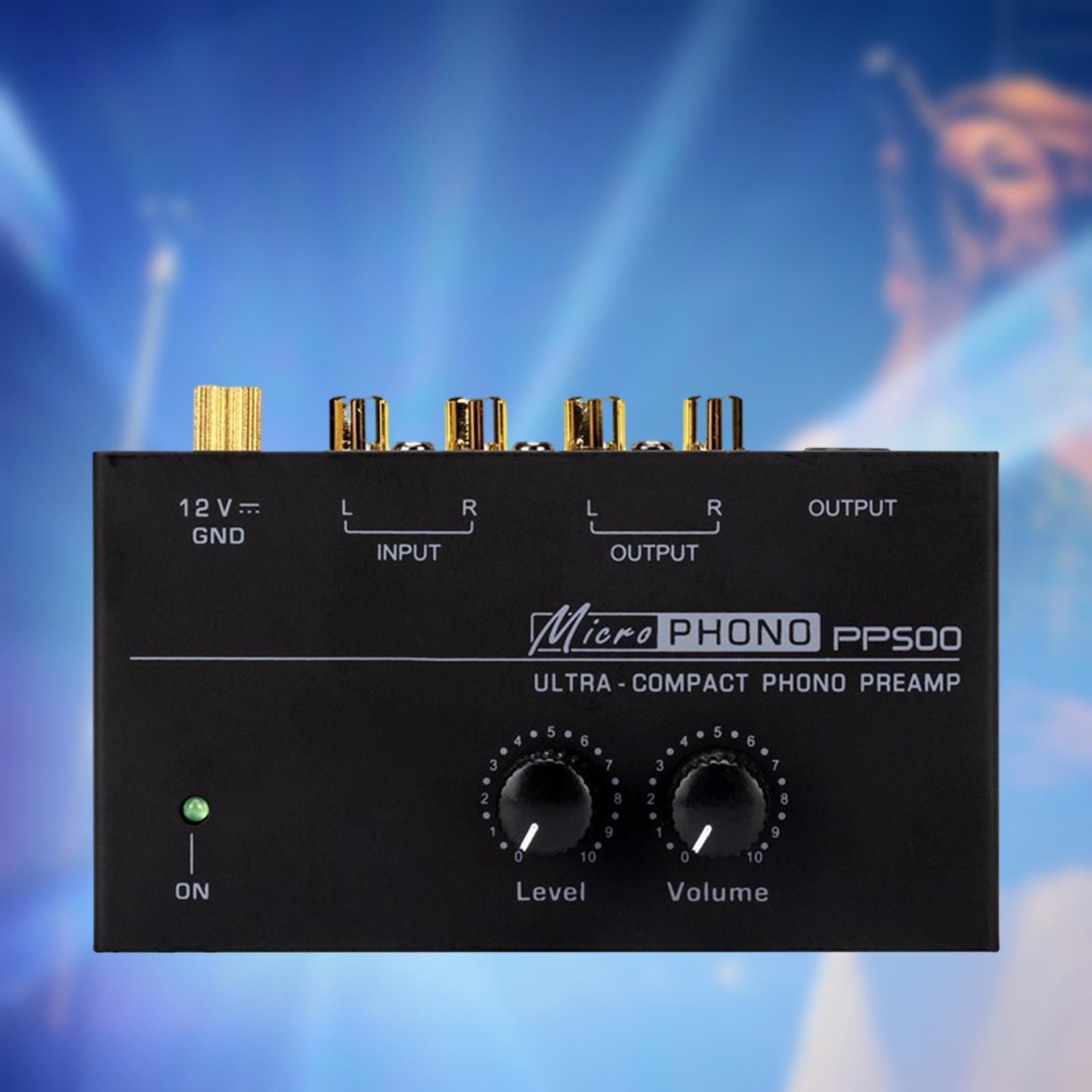 Phono Preamp DC 12V Turntable Preamplifier for Computers Speakers