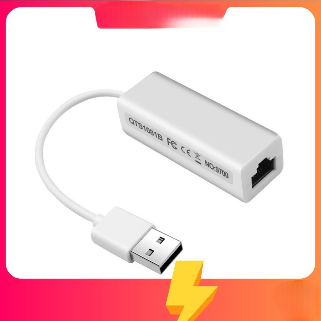 Bộ chuyển đổi USB 2.0 sang LAN 10/100 Mbps Cáp Chuyển Đổi USB 2.0 Sang RJ45 (Trắng) Dây Cáp Chuyển Đổi USB 2.0 Sang LAN - Hàng Nhập Khẩu
