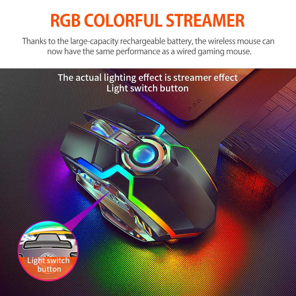 Chuột A5 Không Dây Chơi Game Sạc Pin, 7 Phím Đèn Nền RGB, 1600 DPI Dành Cho Game Thủ Chuyên Nghiệp - lk1984 - giao ngẫu nhiên