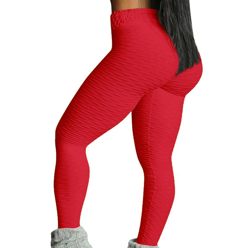 Ladies Jacquard Bubble Hips Thể dục thể thao chạy bộ Yoga Veo cao Phụ nữ nâng tập thể dục quần legging thể dục 2023 Color: Navy Size: S