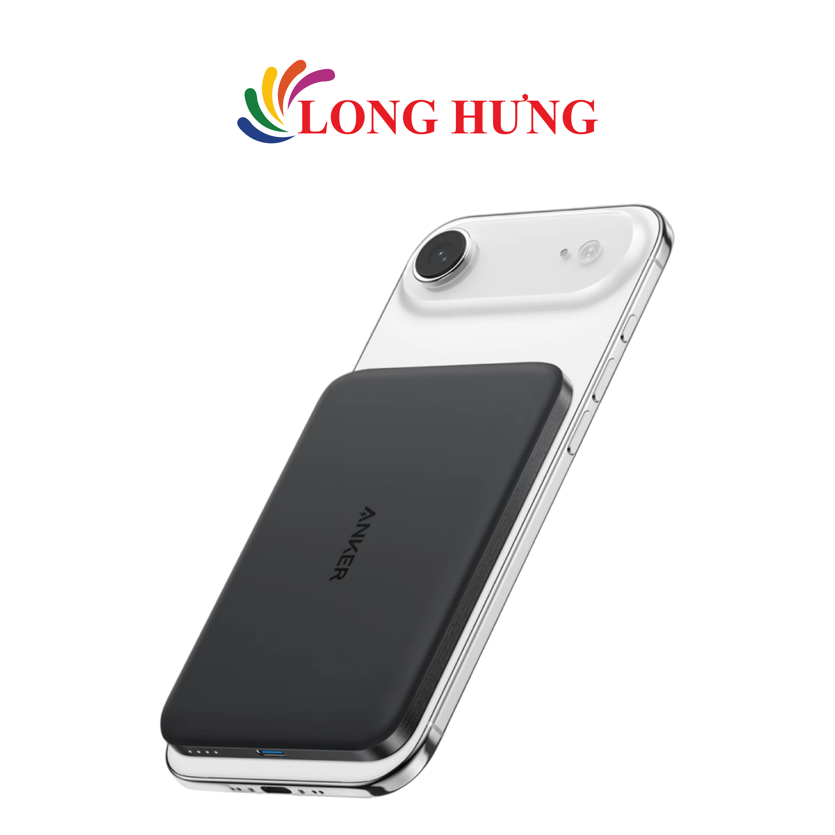 Sạc dự phòng Anker MagGo Nano Power Bank Card-Like Slim Magnetic 1C 15W 5000mAh A1665 - Hàng chính hãng