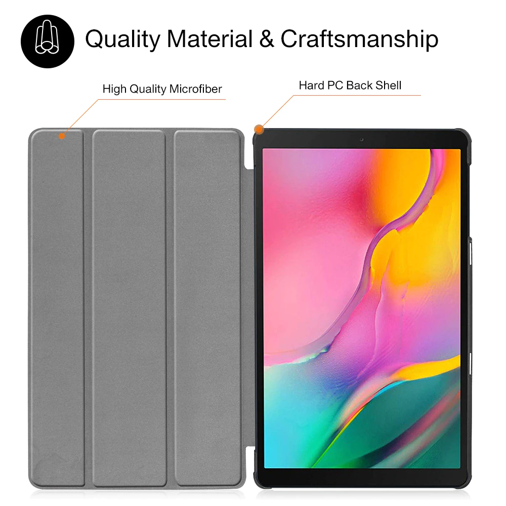 Case bao da chống sốc cho Samsung Galaxy Tab S6 Lite 2022 / 2020 10.4 inch (SM - P615 / P610) hiệu HOTCASE thiết kế siêu mỏng hỗ trợ Smartsleep, gập nhiều tư thế, mặt da siêu mịn - hàng nhập khẩu