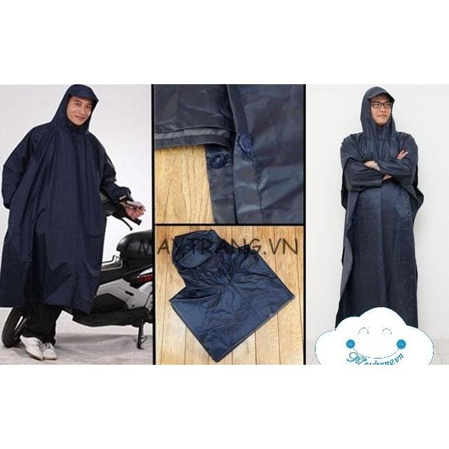 Áo mưa cánh dơi xẻ tà vải dù 1m4, chống thấm tốt
