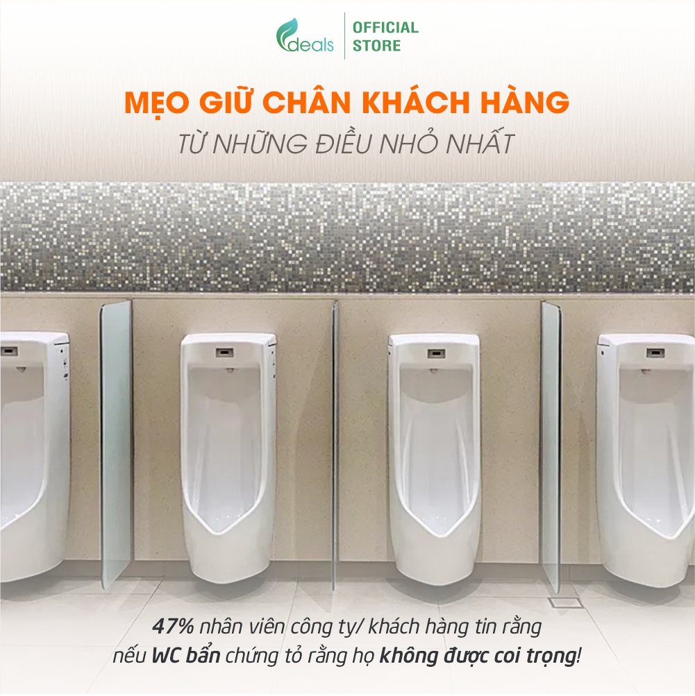 Tấm Lót Khử Mùi Bồn Tiểu & Lỗ Sàn ECODEALS P1 Fresher - Khử mùi hôi cống, thơm gấp 3 lần, chống văng hiệu quả - KT 16x16cm