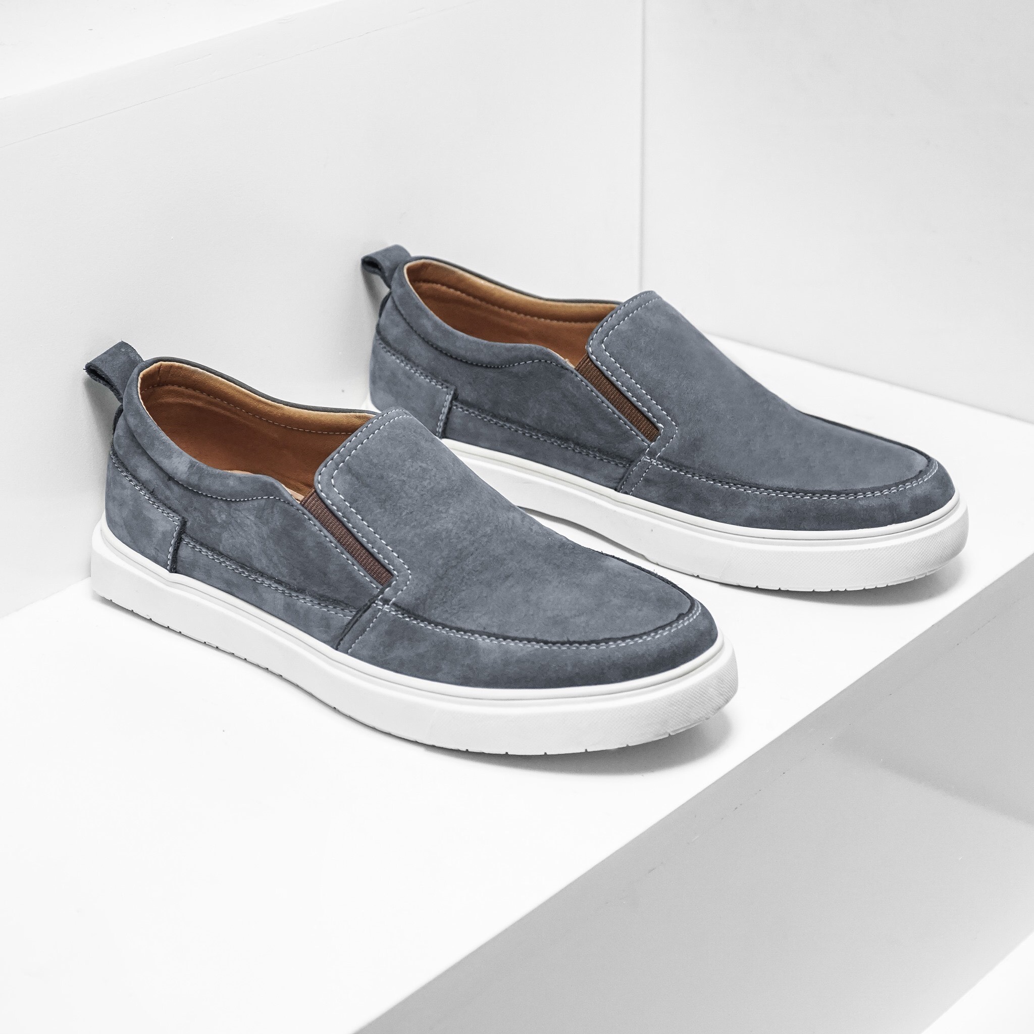 Giày Lười Nam Da Bò Thật 100% - Slip-On Da Nam Tefoss HN747