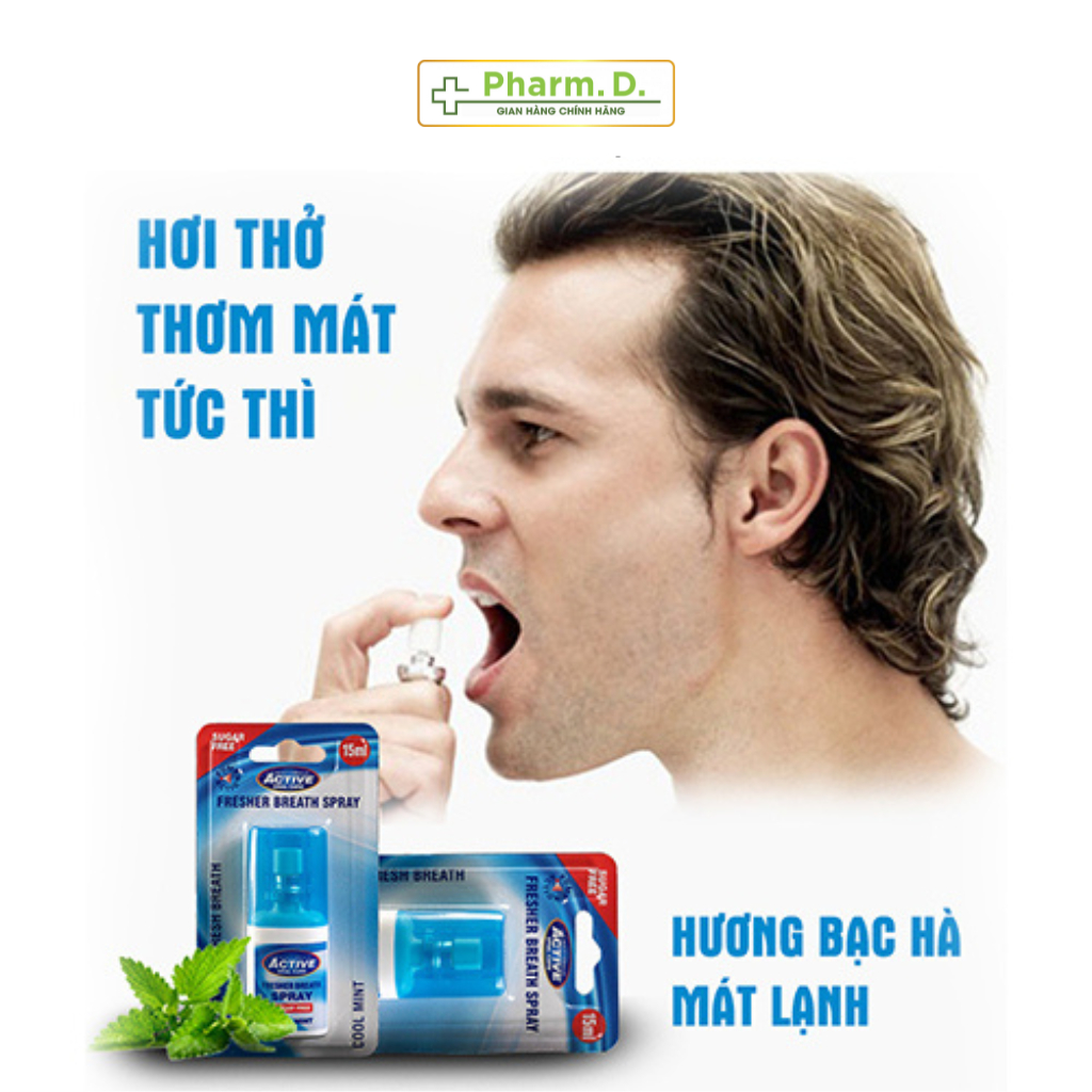 Xịt Thơm Miệng Beauty Formulas Vị Bạc Hà Giúp Hơi Thở Thơm Mát