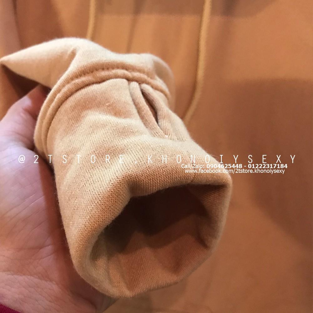 Áo hoodie unisex 2T Store H18 màu kem tan cafe