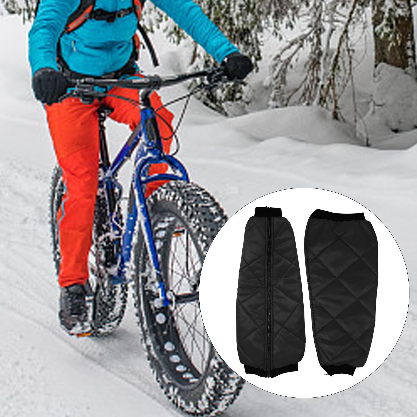 Warm Knee Pads, Knee , Unisex Windproof Zipper Leg Sleeves for Outdoor Ski Riding Snowboarding Cycling
