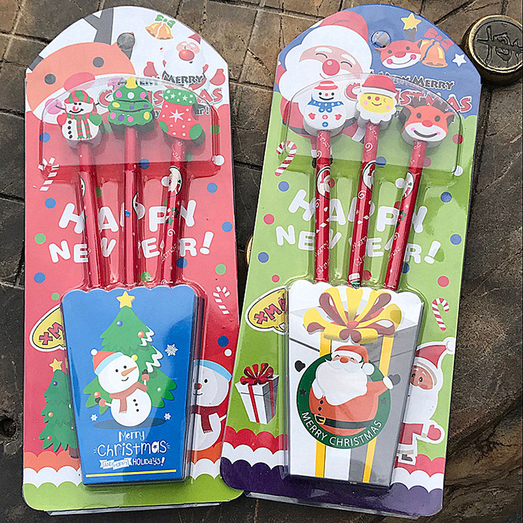 Set bút chì gỗ kèm tẩy NOEL