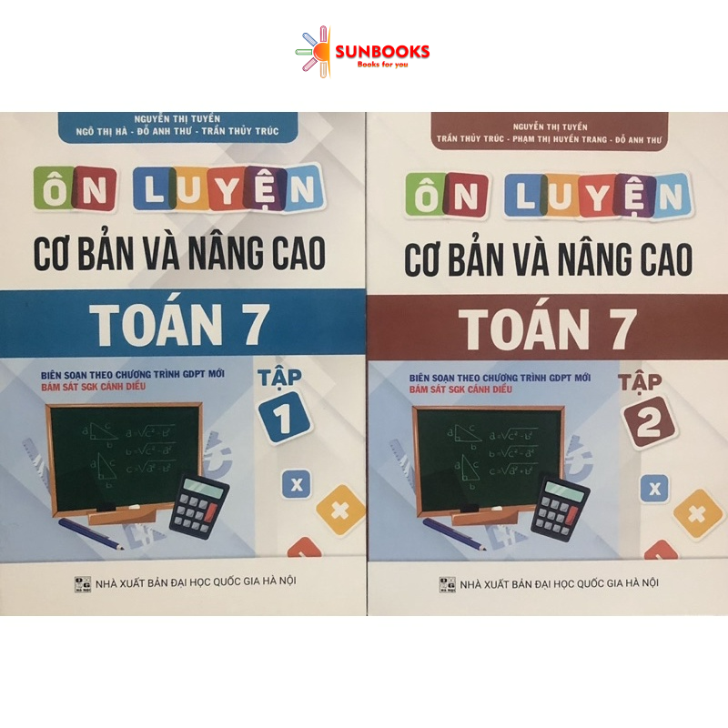 Sách - Ôn luyện cơ bản và nâng cao Toán 7 (Tập 1 + Tập 2) Cánh Diều