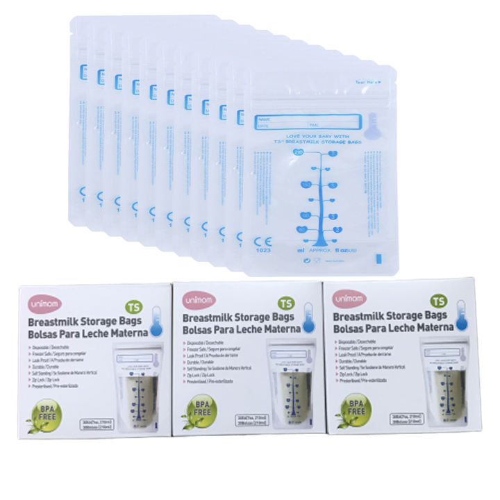 Combo 03 Hộp Túi Đựng Sữa Mẹ Cảm Ứng Nhiệt Unimom UM870176 30 túi 1 hộp