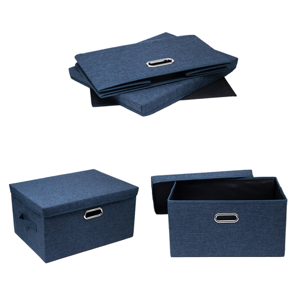 Combo 2 hộp đựng đồ vải Oxfort 600D - MA02 - phong cách Hàn Quốc, quai sắt inox sáng bóng bền đẹp