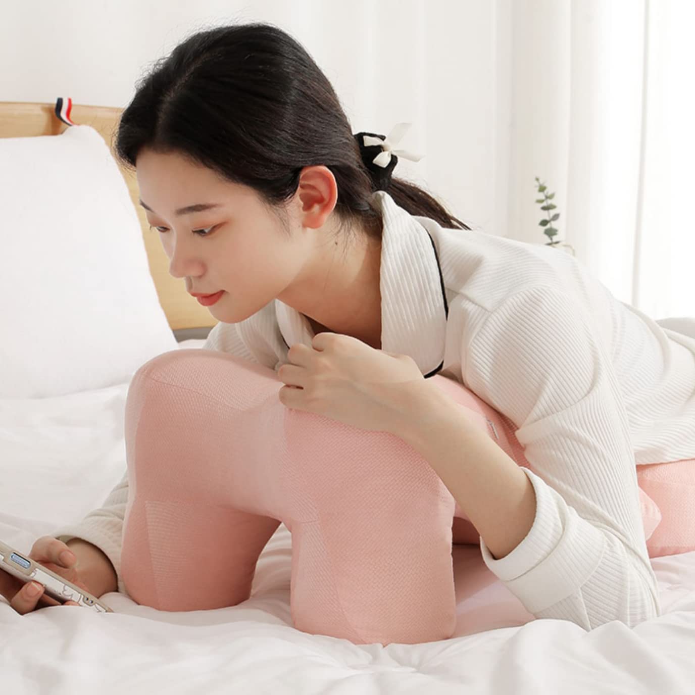 Gối Kê Đọc Sách Làm Việc Trên Giường Bảo Vệ Cột Sống ERGONOMICS SOOTHING Công nghệ Nhật Bản