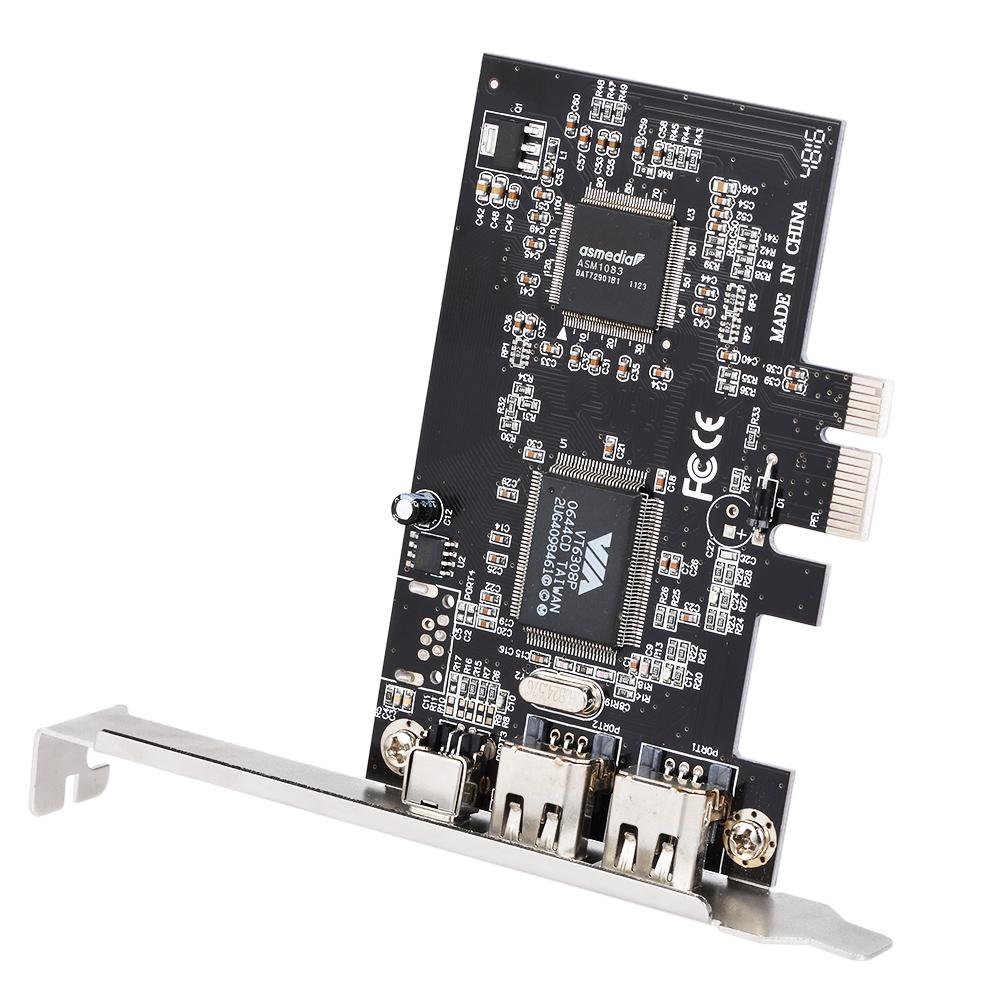 Thẻ mở rộng 3 cổng PCI-E 1394a 1394b, điều khiển PCI-Express cho máy tính để bàn