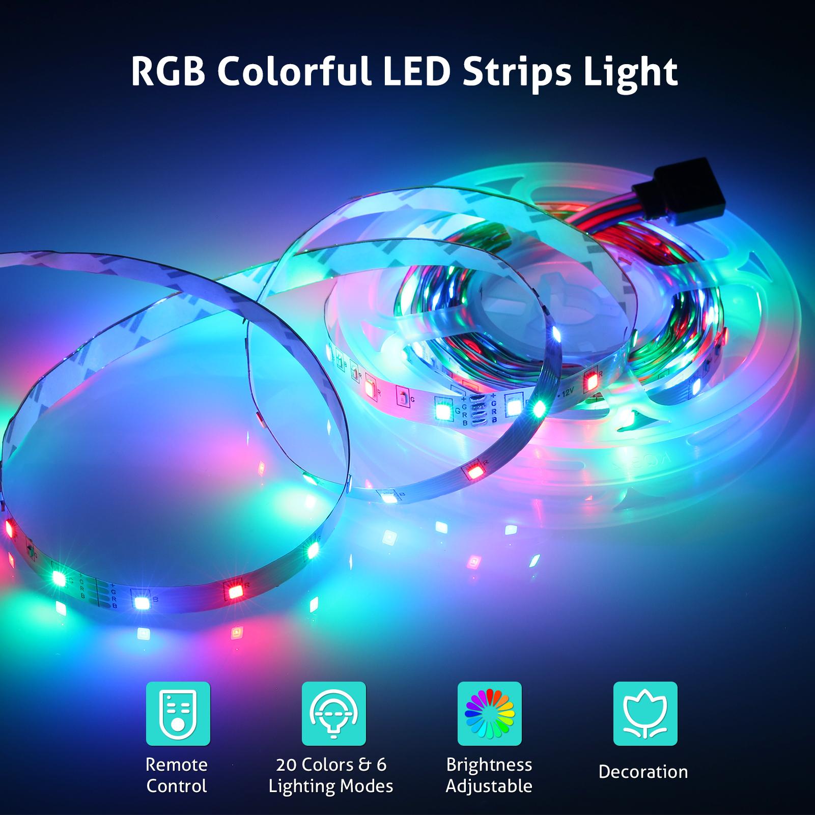 Bộ dây đèn LED dải sáng với điều khiển từ xa