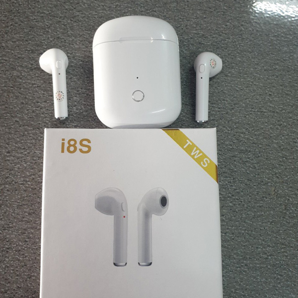 Combo: Tai Nghe Kiểu Dáng Airpods Bluetooth i8S TWS + Hộp Đựng Tai Nghe Silicon