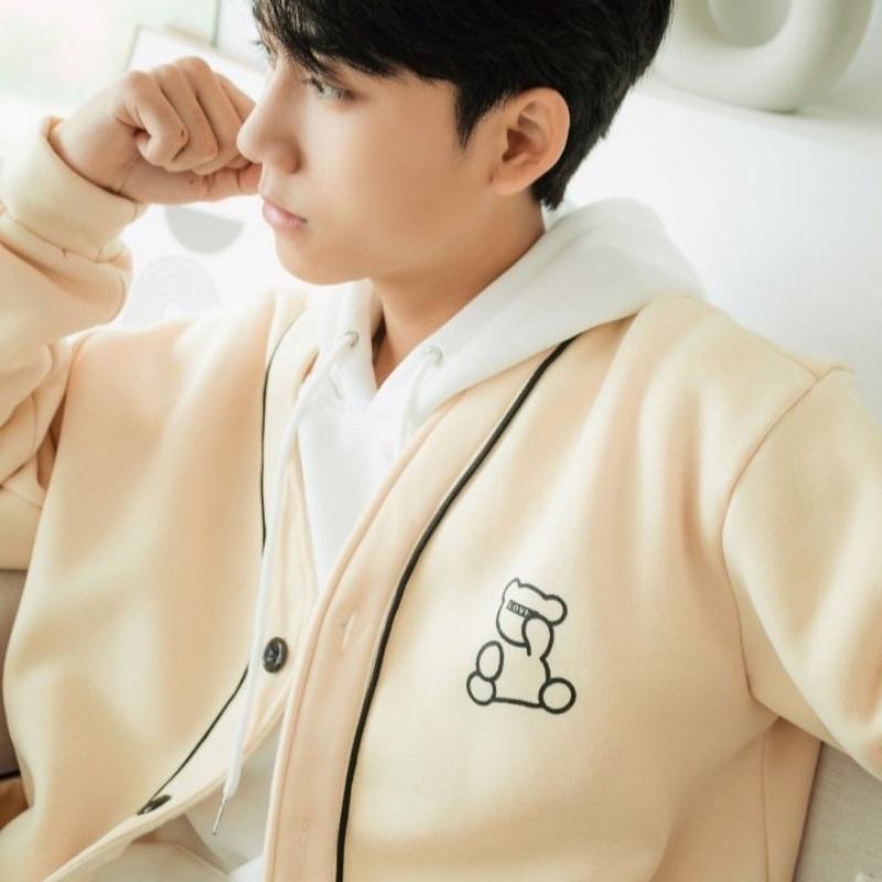 Áo cardigan nam nữ unisex khoác gió jacket dù 2 lớp cúc bấm form rộng local brand ulzzang phong cách hàn quốc đep Gấu