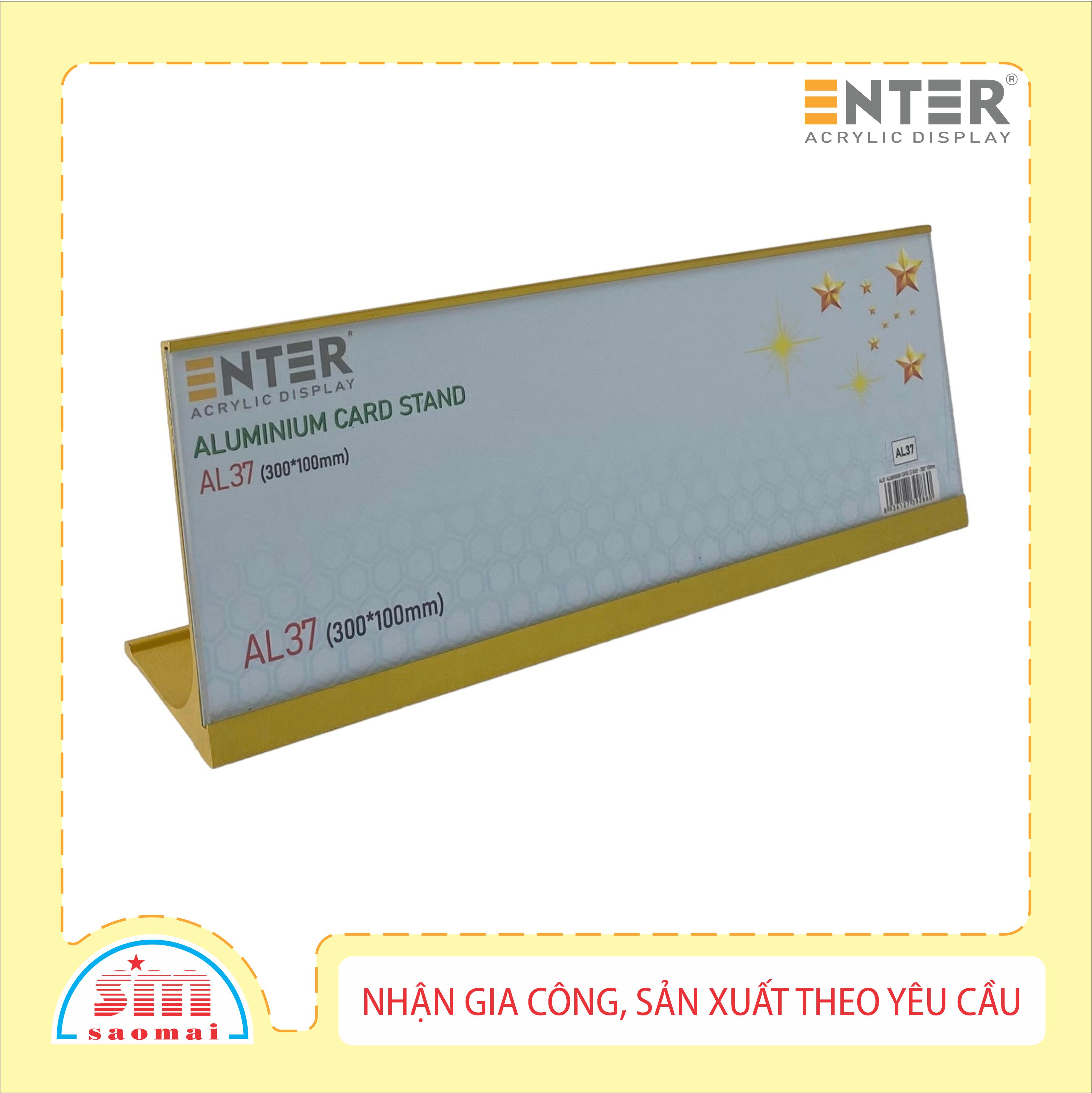 Bảng thông tin để bàn nhôm Enter AL37 300x100mm