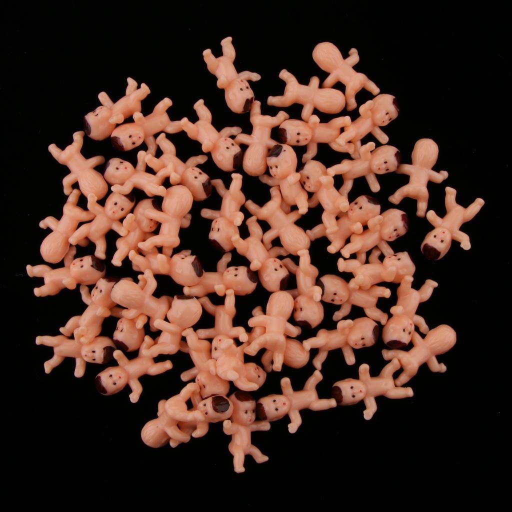 150 Pieces 1" Mini Plastic Babies Newborn Baby Doll For Baby Shower Gifts