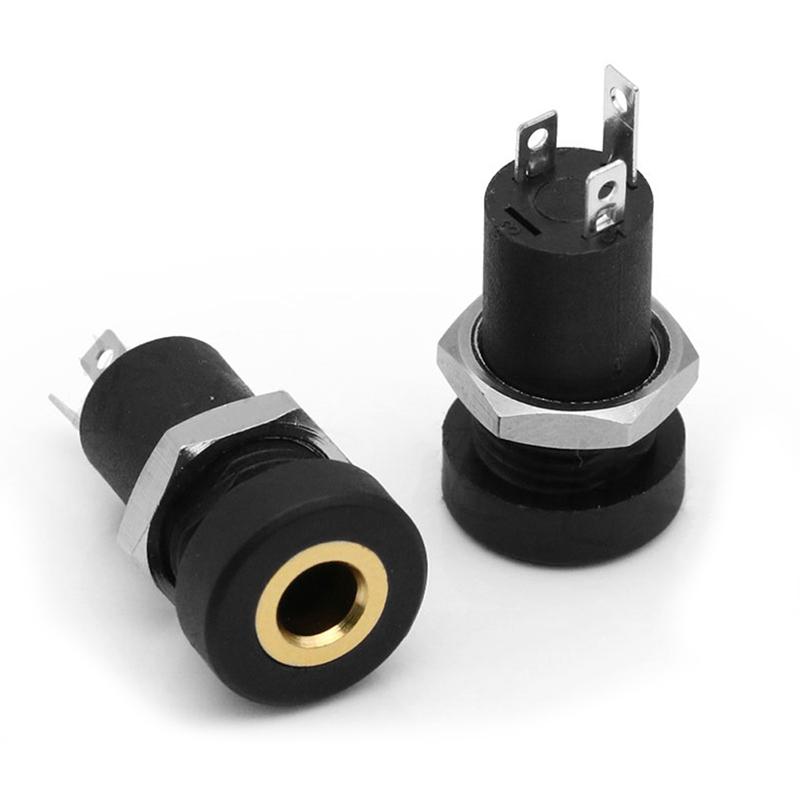PJ392A Ổ cắm giắc cắm âm thanh 3,5 mm Bảng điều khiển hàn âm thanh nổi 3 cực Gắn kết vàng có đai ốc PJ-392A Tai nghe 3/4 chân Đầu nối ổ cắm nữ Màu sắc: 3 chân 1pc