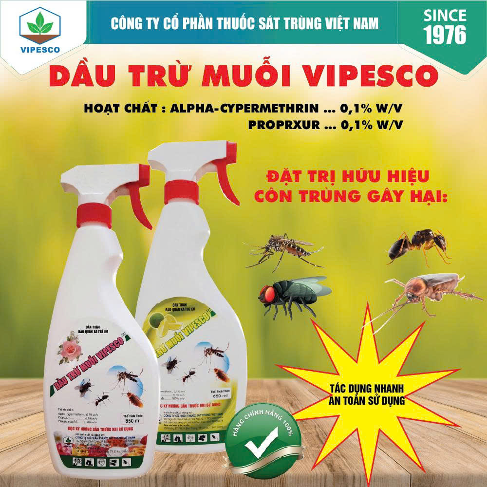 DẦU TRỪ MUỖI CÓ VÒI HOA HỒNG (650ml)