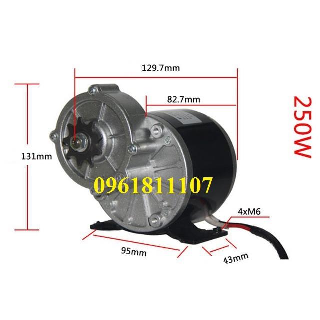 Motor giảm tốc 12V 250w có chổi than