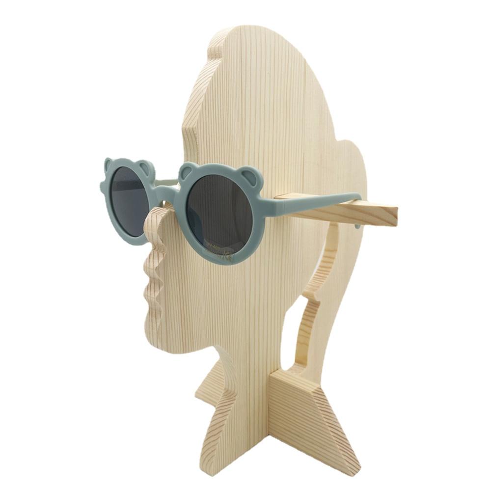 Mới Hoạt Hình Đáng Yêu Kính Mát Trẻ Em Hình Gấu Khung Bé Gái Trẻ Em Kính Chống Nắng Tròn Đường Đánh Bé Trai Mắt Kính Dễ Thương Sắc Thái