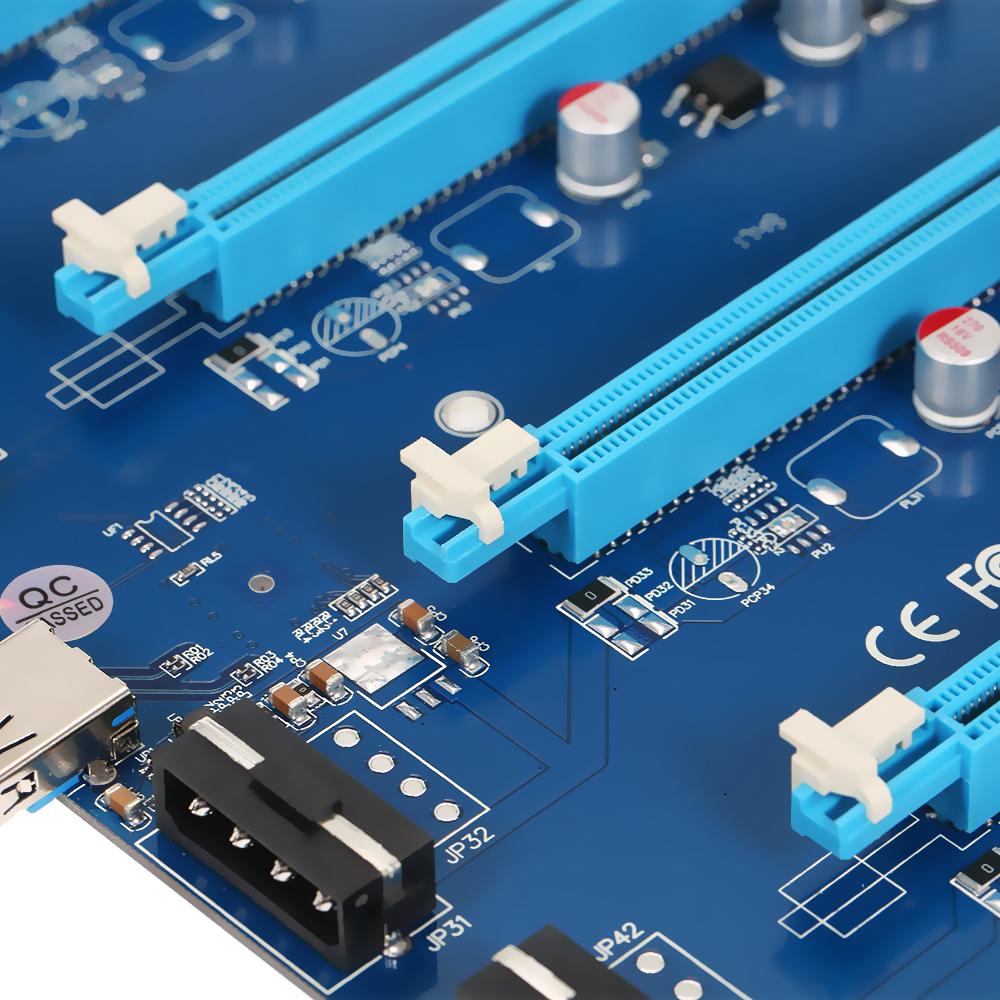 PCI-E Adapter Card PCI-E X1 to PCI-E X16 Expansion Card Converter Card with USB3.0 Cable Power Cable Plug and Play