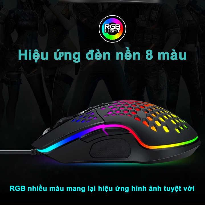 Chuột Chuyên Game FRIWOL V9 Thiết kế kiểu tổ ong rỗng tốc độ quét 4000fps - VL - Hàng Chính Hãng