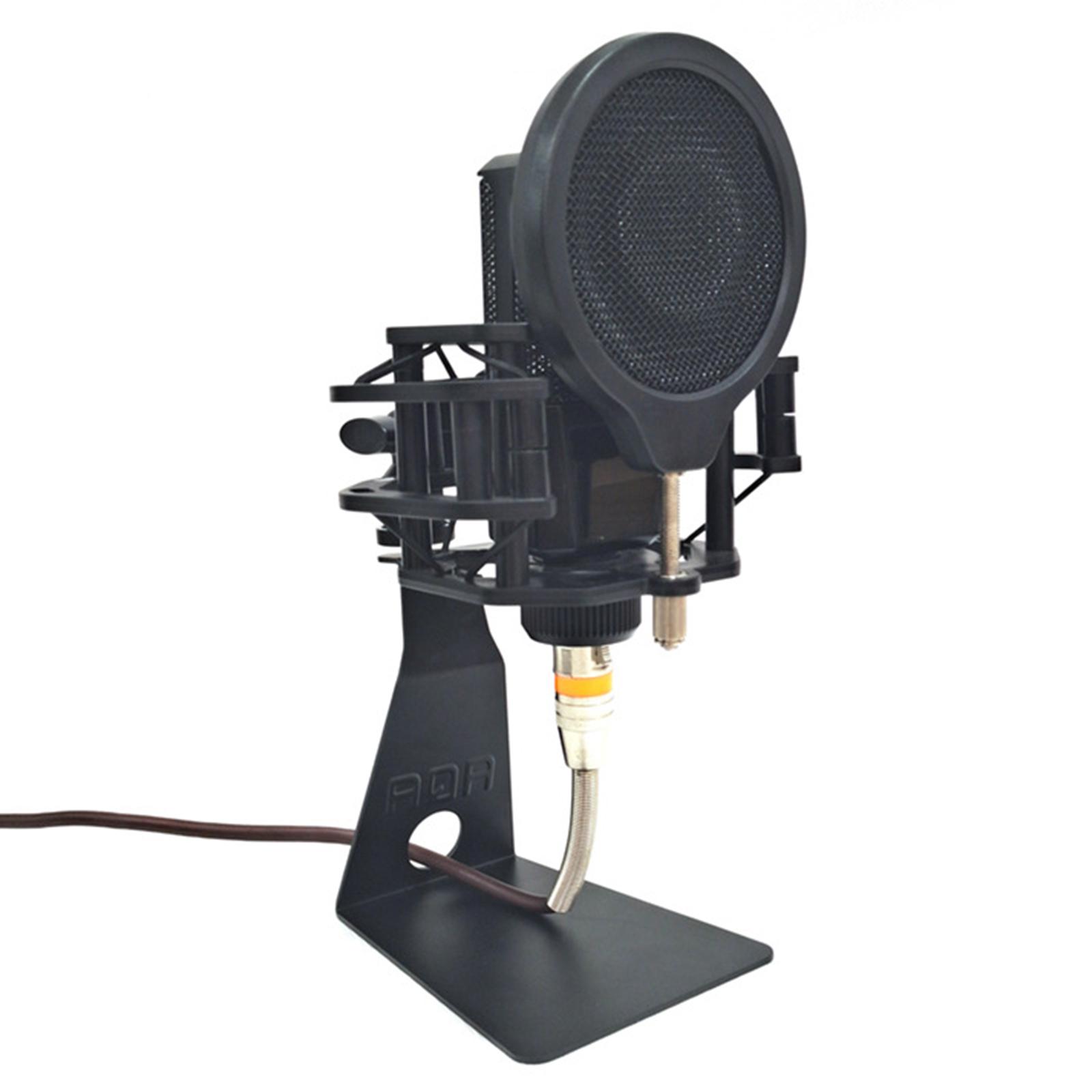 Adjustable Microphone Shock Mount with High Isolation Filter Shield