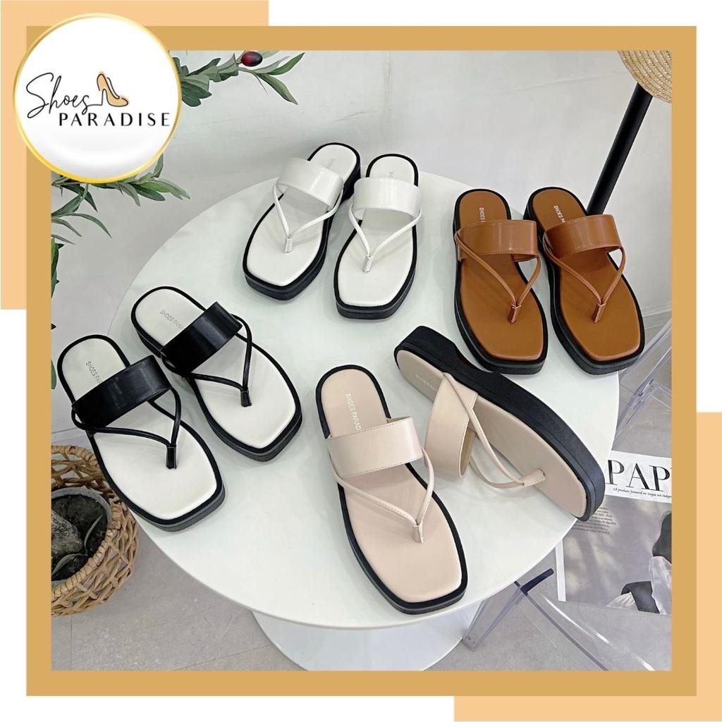 Dép nữ đế xuồng kẹp thời trang bánh mì phong cách ulzzang hàn quốc SHOES PARADISE D014