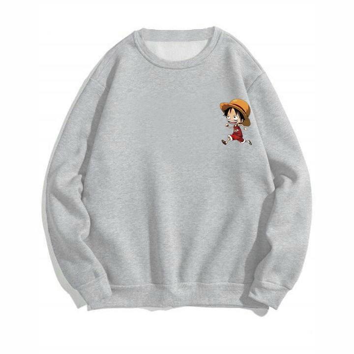 Áo sweater nam nữ in hình One Piece dễ thương, chất nỉ dày dặn, hợp làm áo cặp William - DS125