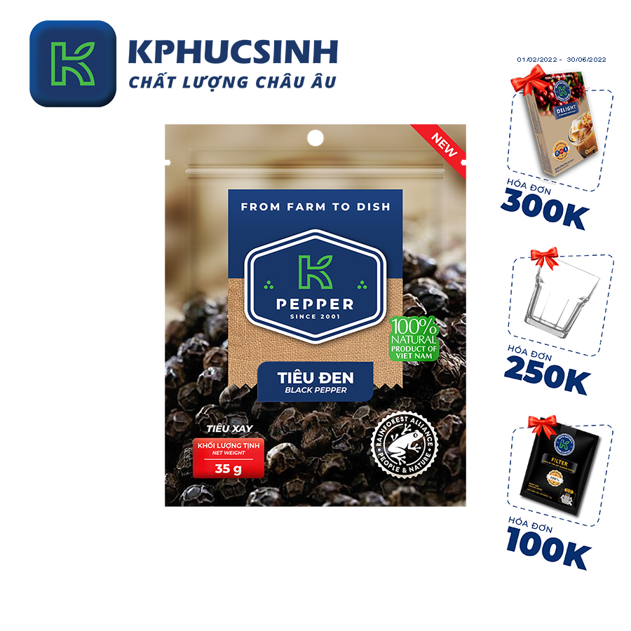 Tiêu đen xay K-Pepper 35g