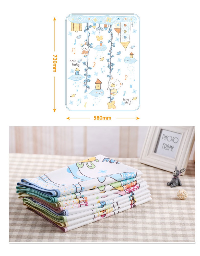Thảm Chống Thấm, Lót Chống Thấm 2 Lớp Thoáng Mát Cho Em Bé