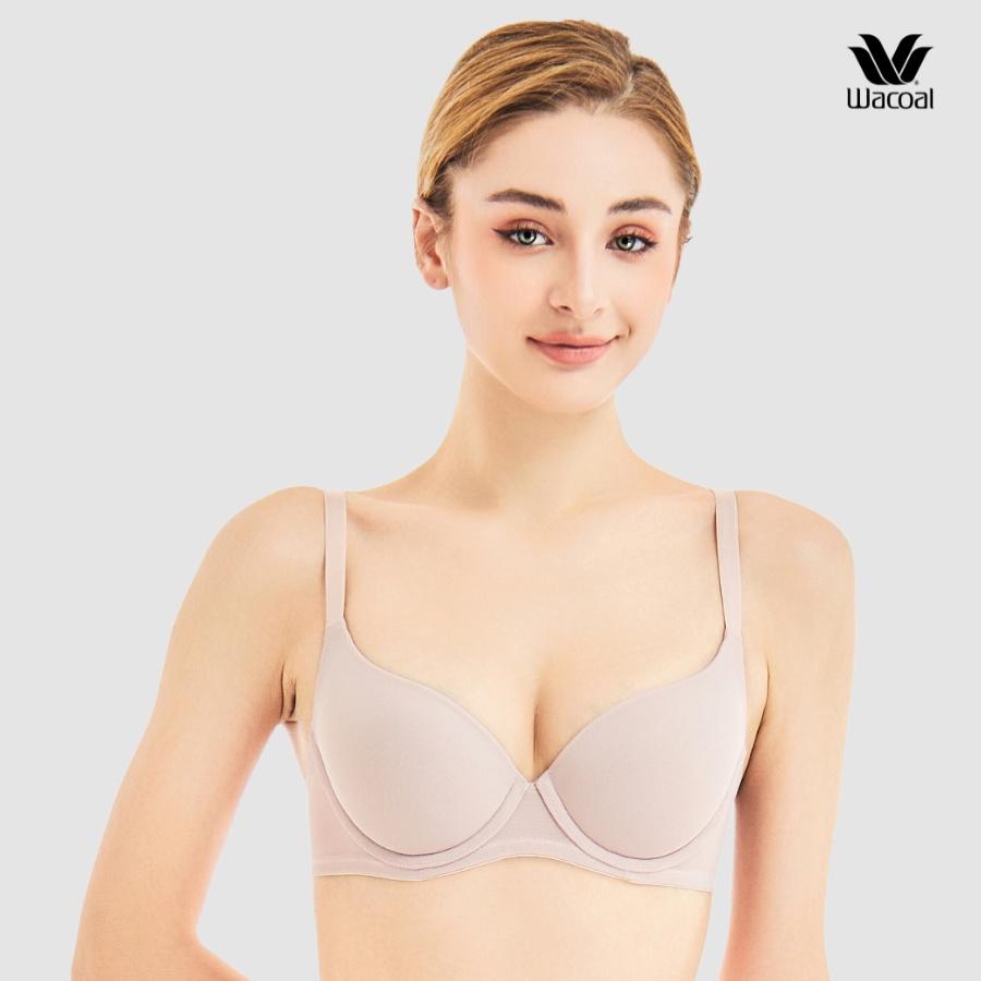 Áo lót Wacoal có gọng, nâng nhẹ, cup 3/4, trơn, dây liền, không mút ILB4953