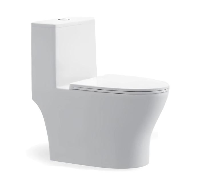 Bộ bàn cầu 1 khối nắp chữ A, kích thước 700*360*730mm, màu Glossy White, hiệu Trevi