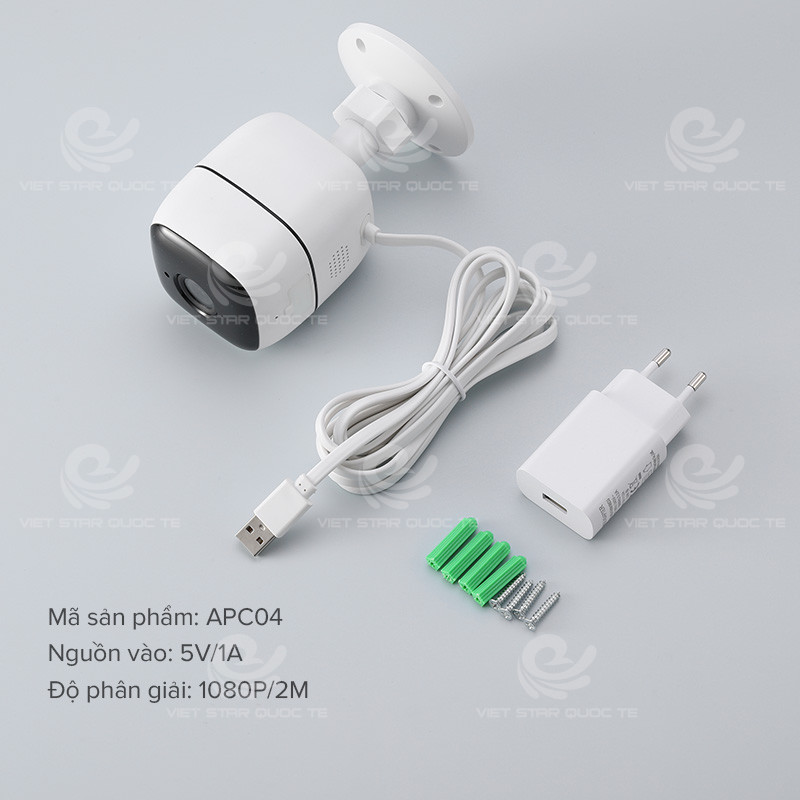 Camera Wifi Ngoài Trời Chống Nước Cố Định ACOME, Độ Phân Giải 1080P, Bắt Wifi Cực Tốt, Dùng APP ACOME IOT - Hàng Chính Hãng