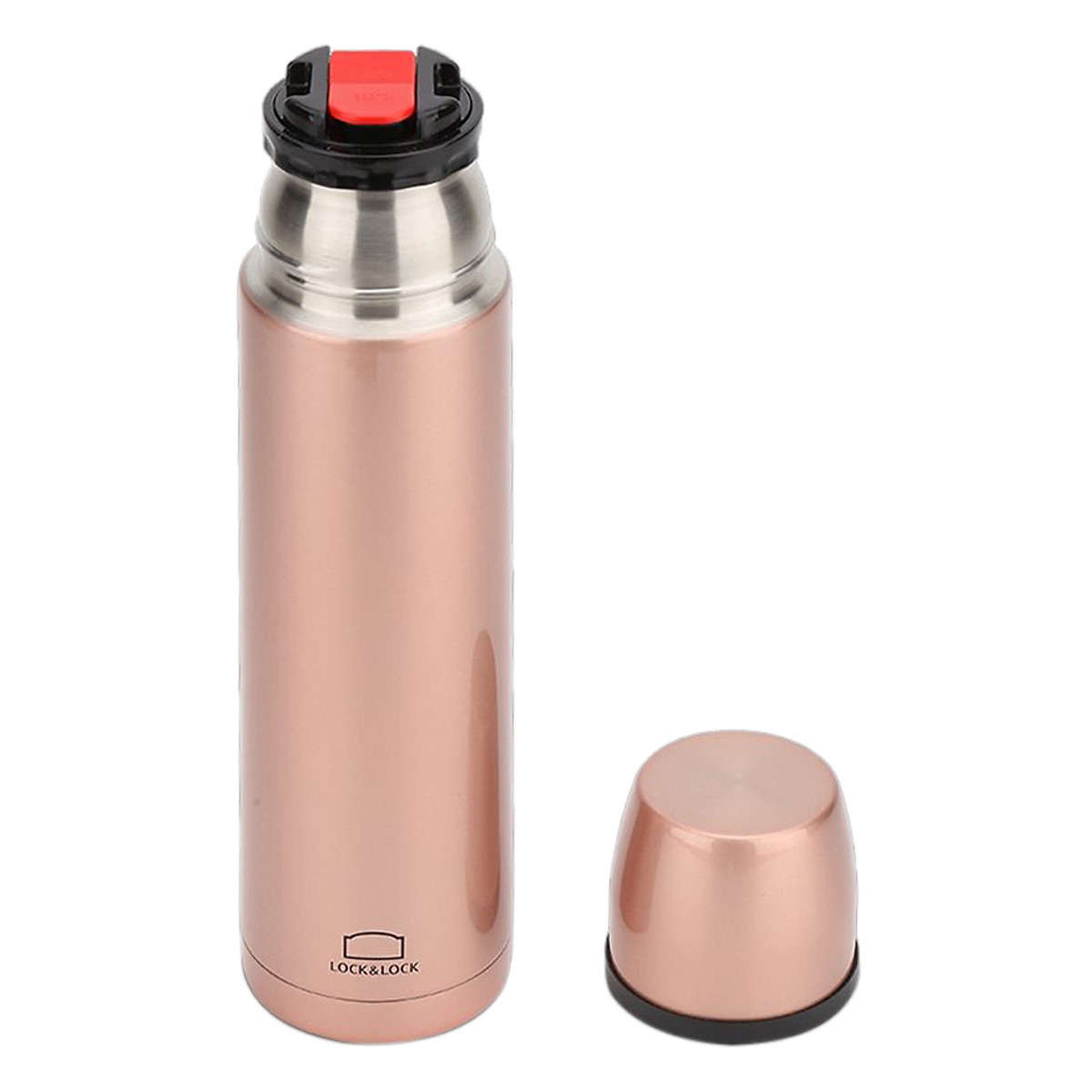 Bình Giữ Nhiệt Lock&amp;Lock Vienna LHC1430SV (500ml) - Hàng Chính Hãng, Ruột Bình Bằng Thép Không Gỉ, Nắp Có Thể Dùng Làm Cốc Uống Nước, Tặng Kèm Ống Hút