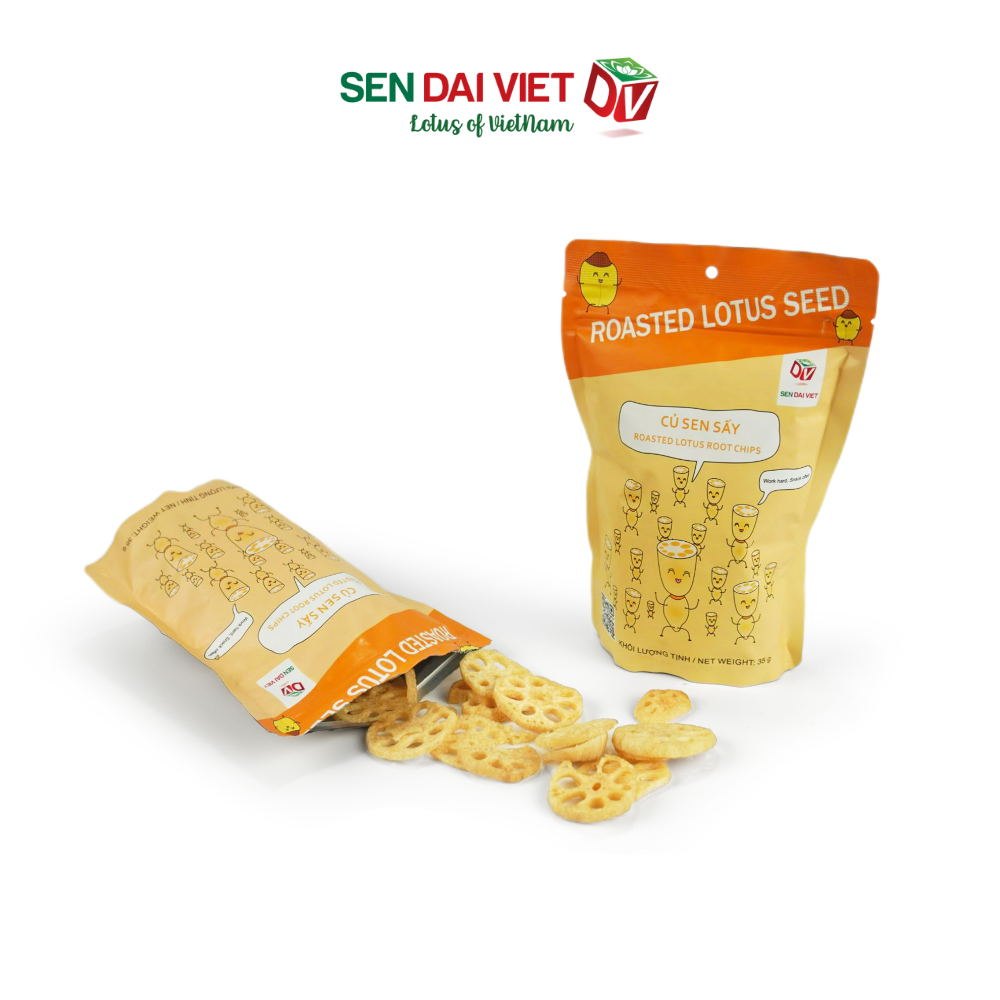 Củ Sen Sấy-Không Đường, Ăn Vặt Không Lo Tăng Ký-Sen Đại Việt-Gói 35g-Date Mới Nhất.