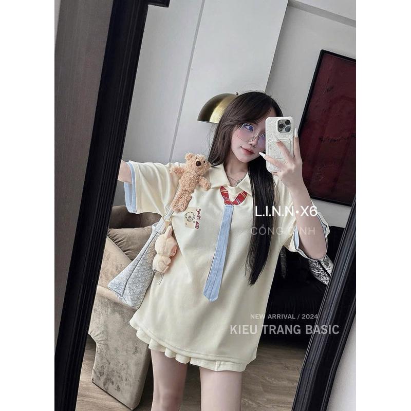 Set cavat kèm tag gấu dễ thương xỉuuu  BY JOLIE - Đen, Đen